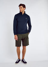 Dubarry Boyce Men’s Zip Neck Sweater - Navy