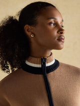 Joules Varsity Top - Tan Brown