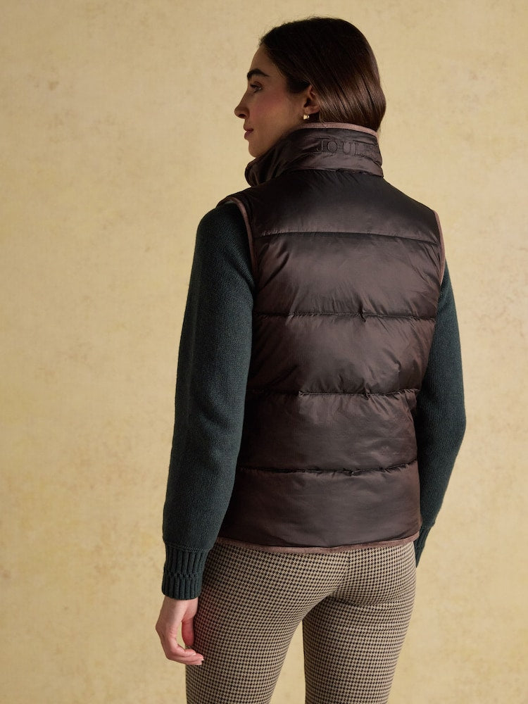Joules Reversible Fur Gilet - Brown/Cream*