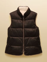 Joules Reversible Fur Gilet - Brown/Cream*