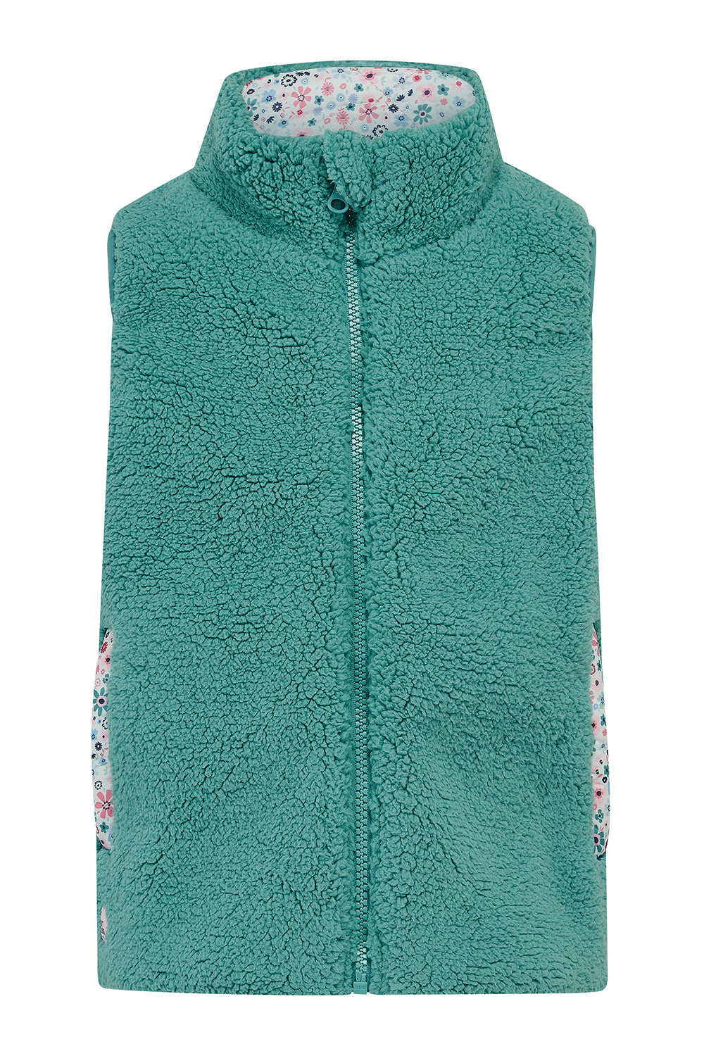 Lighthouse Amber Reversible Gilet - Teal Floral
