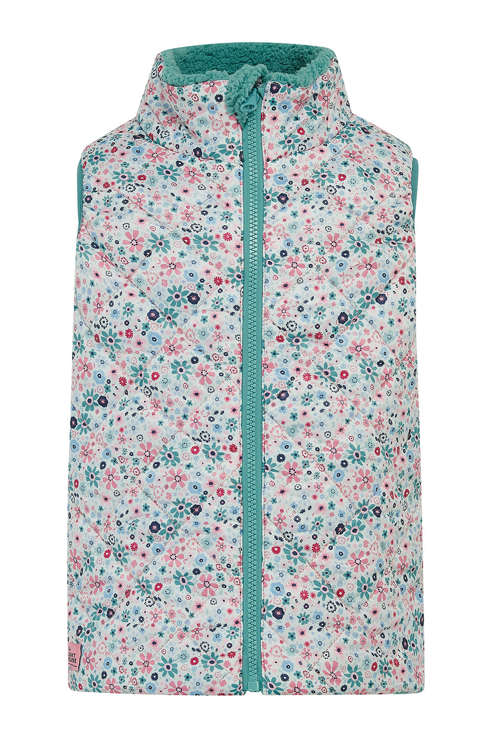 Lighthouse Amber Reversible Gilet - Teal Floral