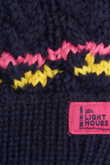 Lighthouse Bobbie Hat - Navy & Lemon