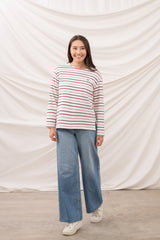 Lighthouse Ladies Causeway II Top - Cranberry/Pink Stripe