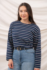 Lighthouse Ladies Causeway II Top - Navy Cream/Sage Str