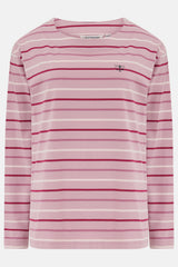 Lighthouse Causeway Top - Wild Rose Pink Berry Stripe