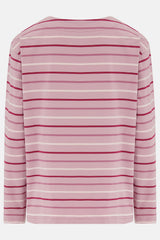 Lighthouse Causeway Top - Wild Rose Pink Berry Stripe