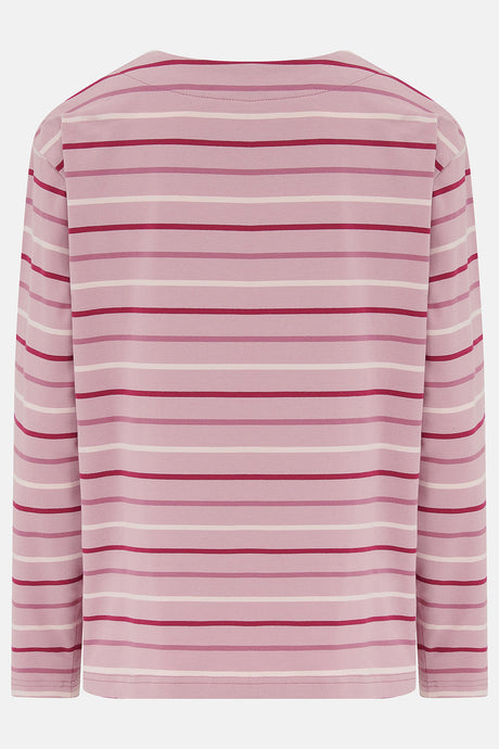 Lighthouse Causeway Top - Wild Rose Pink Berry Stripe