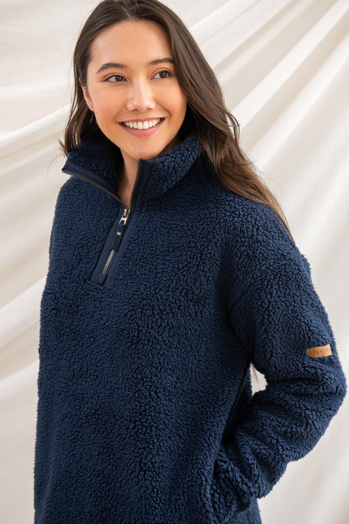 Lighthouse Ladies Coast Half Zip Fleece - Navy