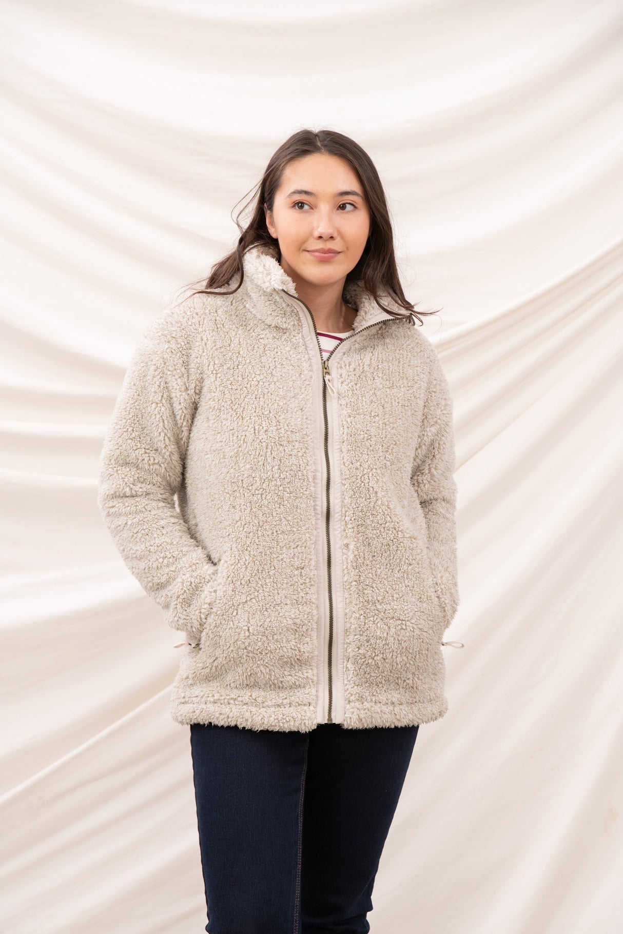 Lighthouse Ladies Cobh Full Zip Fleece - Irish Cream