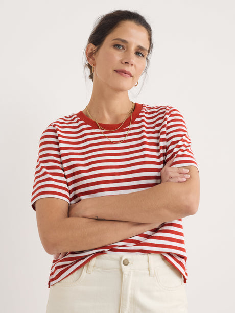 Seasalt Copseland T-Shirt - Mini Cornish Chalk Dark Cinnamon