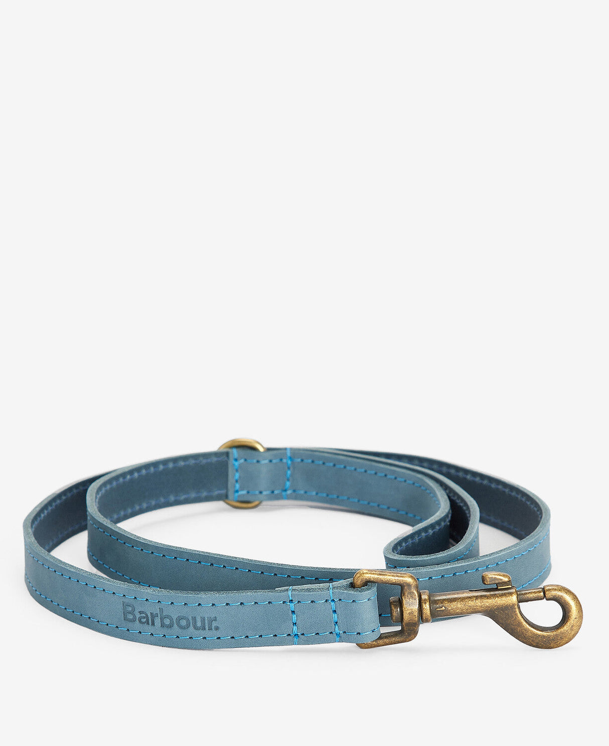 Barbour Leather Dog Lead - Blue