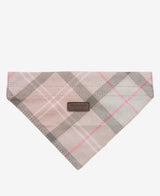 Barbour Tartan Dog Bandana - Taupe/Pink Tartan