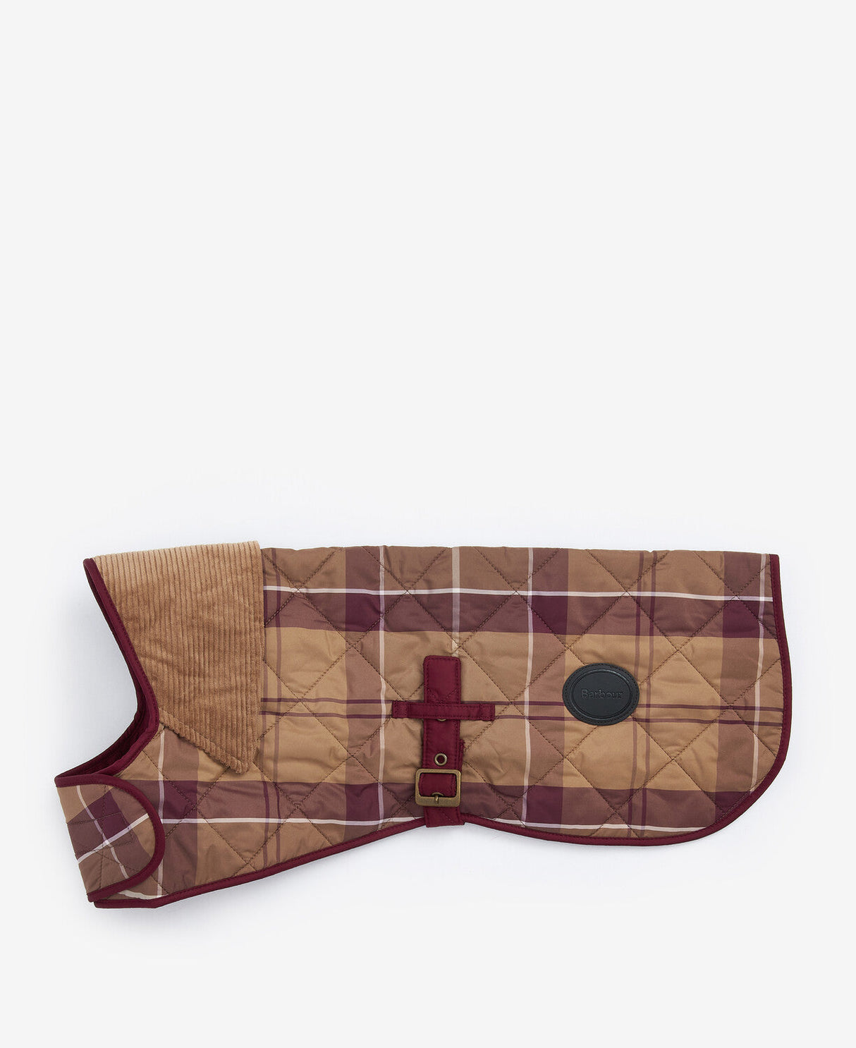 Barbour Tartan Dog Coat - Muted Cabernet