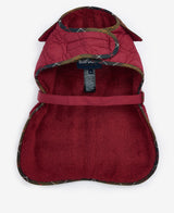 Barbour Dog Bone Quilted Dog Coat - Cranberry