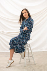 Lighthouse Ladies Elsie Dress - Navy Leaf