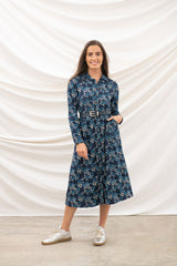 Lighthouse Ladies Elsie Dress - Navy Leaf