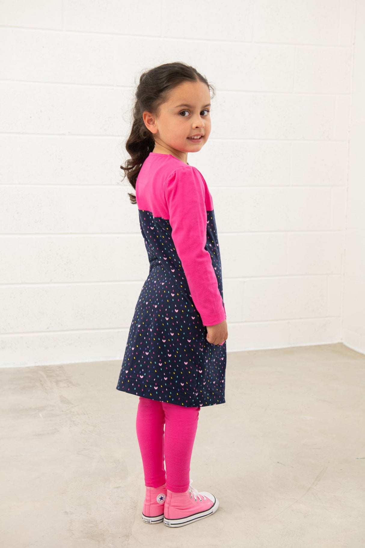 Lighthouse Esme Dress - Pink & Hearts