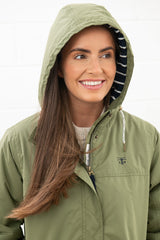 Lighthouse Eva Long Ladies Coat - Olive