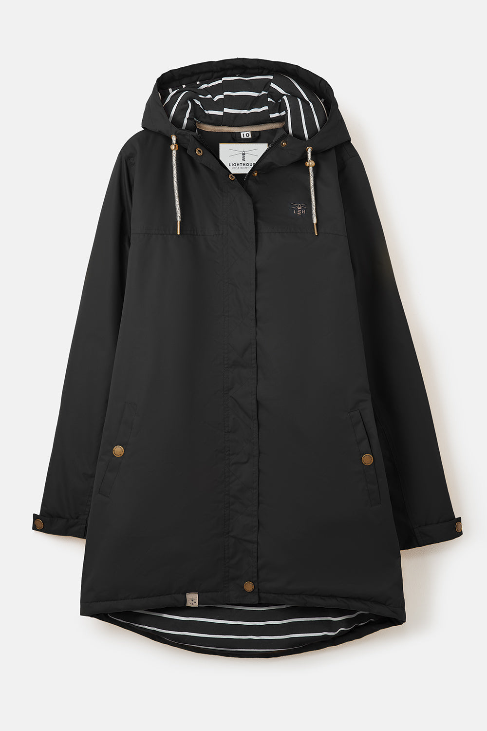 Lighthouse Eva Long Ladies Coat - Black