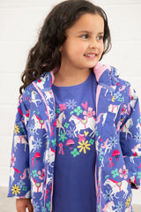 Lighthouse Freya Girls Coat - Horse Print