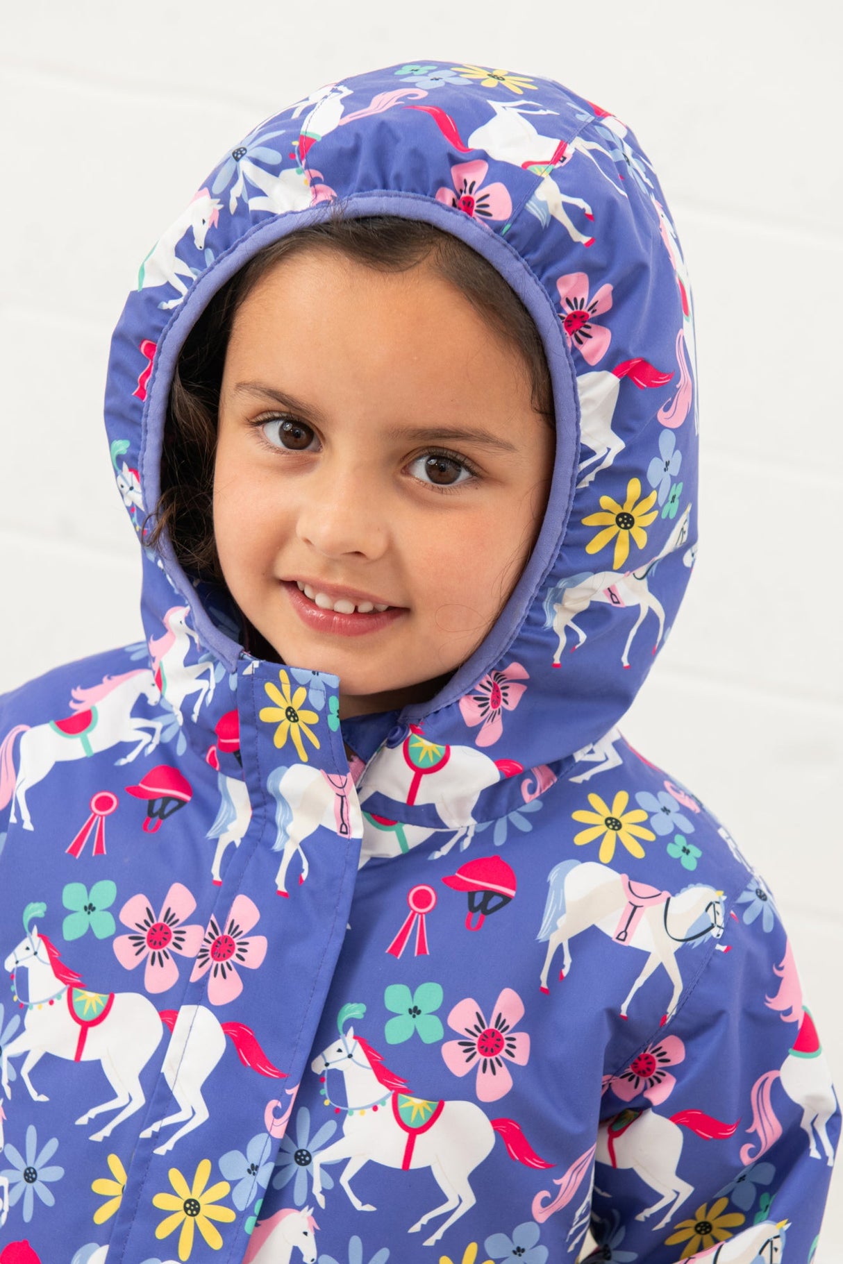 Lighthouse Freya Girls Coat - Horse Print