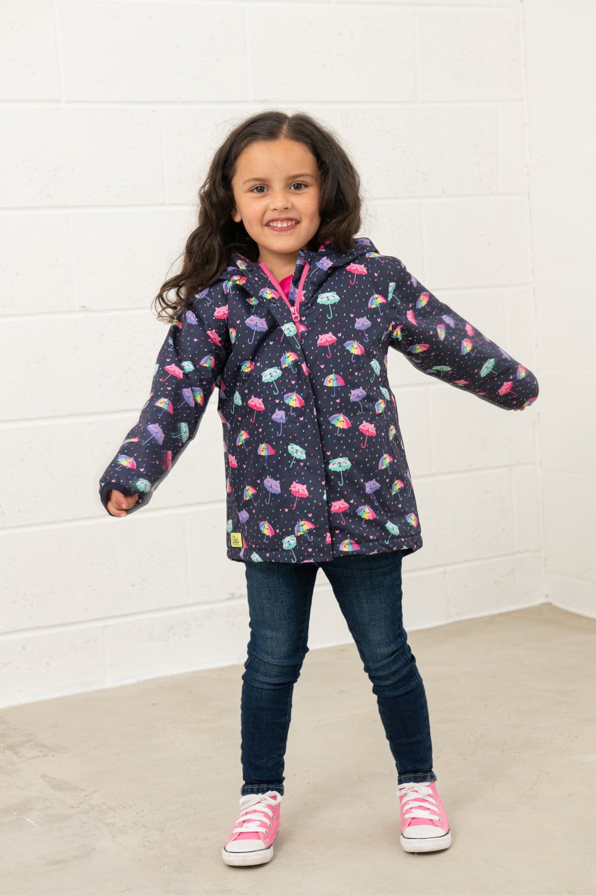 Lighthouse Freya Girls Coat - Umbrella Print