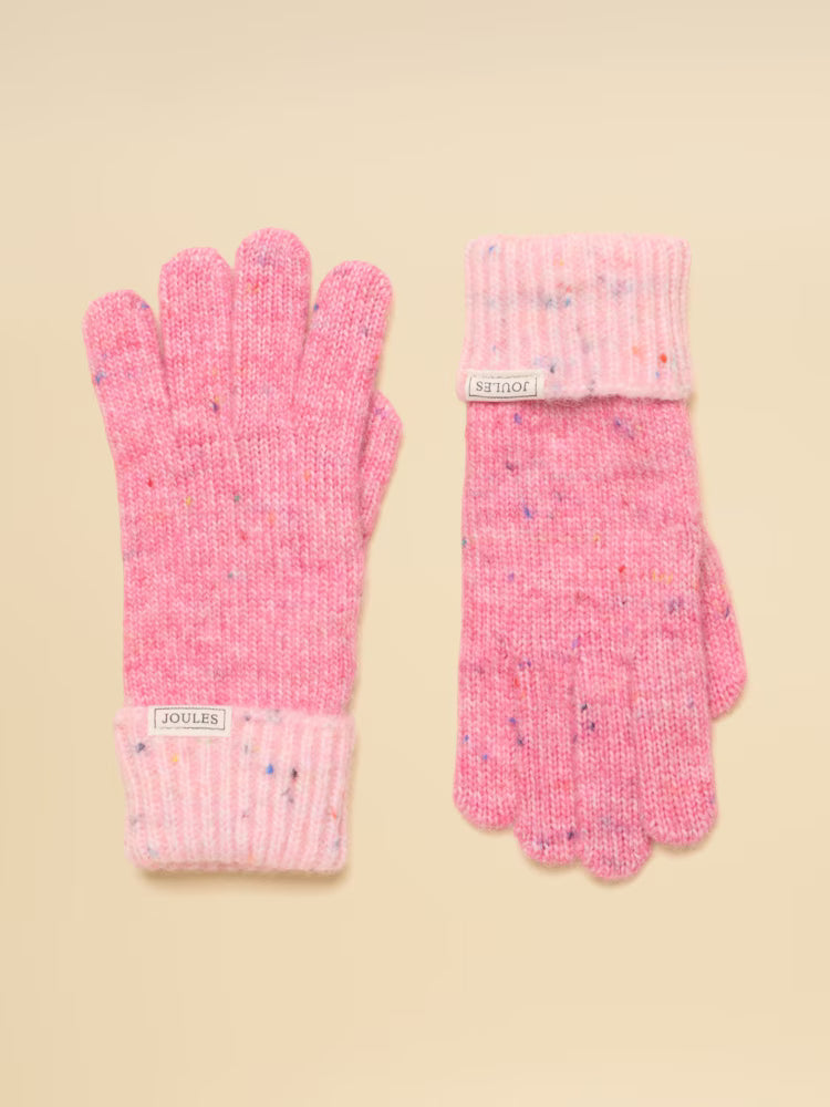 Joules Colourblock Gloves - Pink