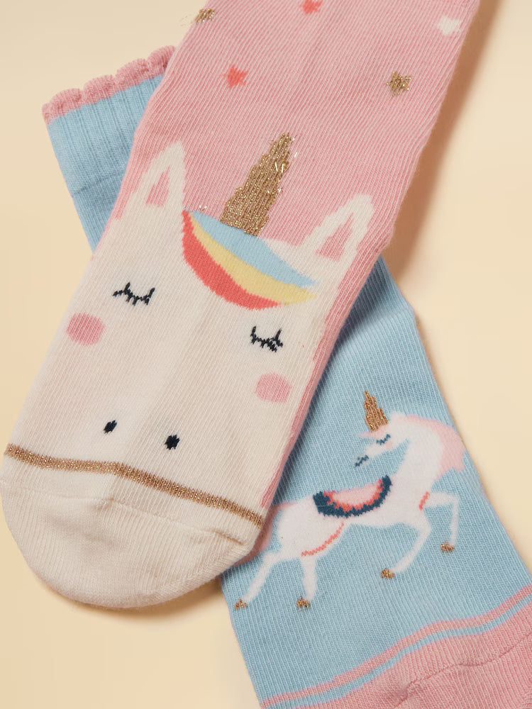 Joules Neat Feet - Pink Unicorn