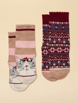 Joules Neat Feet - Pink & Berry Cat