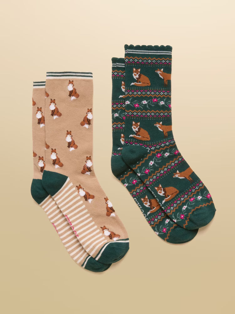 Joules Everyday - Neutral Green Fox