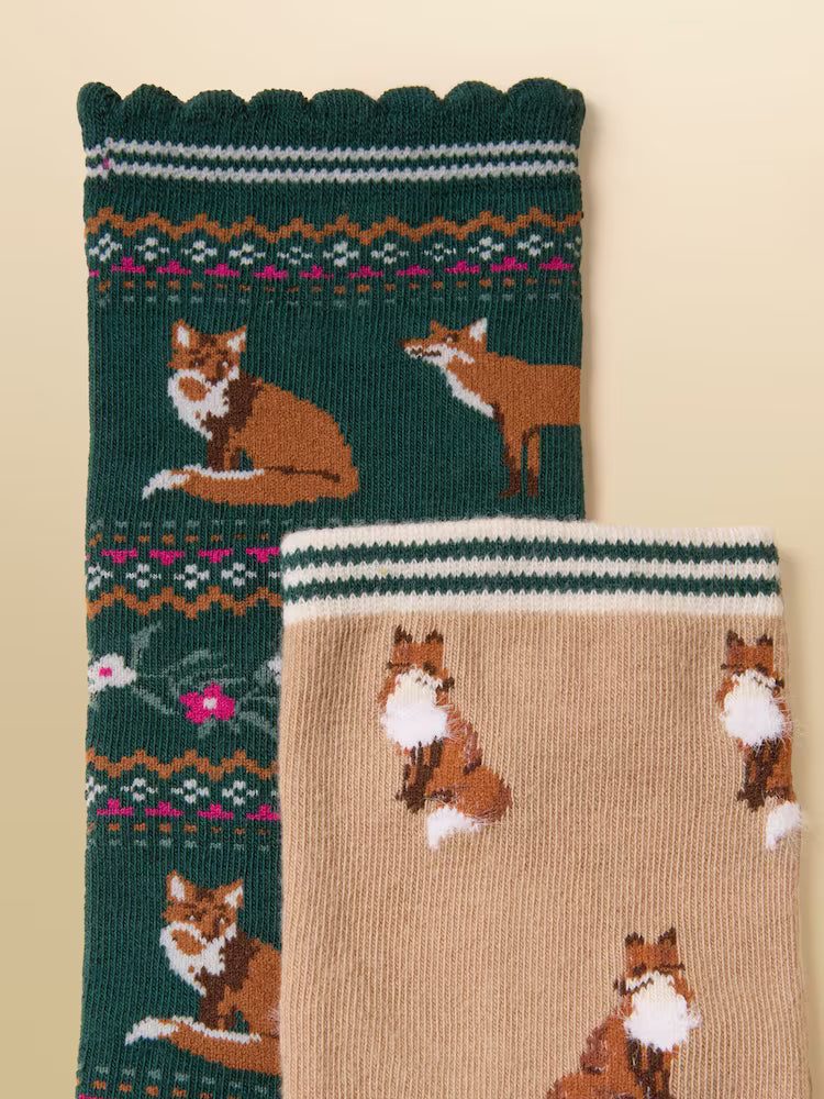 Joules Everyday - Neutral Green Fox