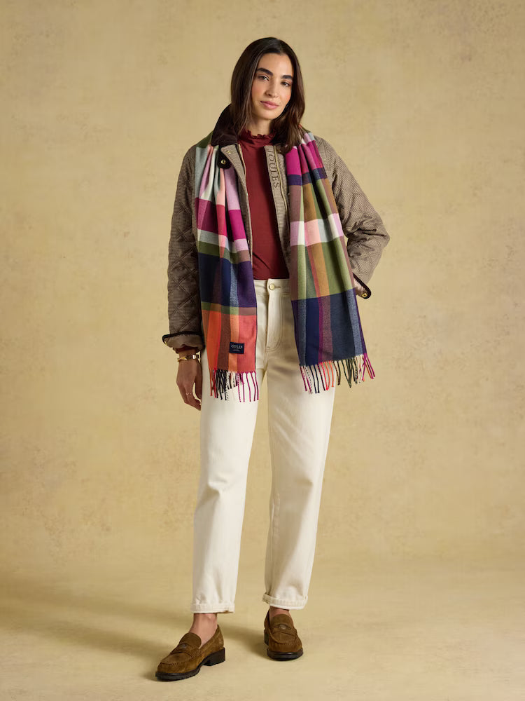 Joules Langtree - Khaki/Orange Check