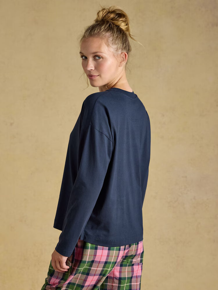 Joules Long Sleeve Jersey Top - Navy
