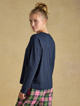 Joules Long Sleeve Jersey Top - Navy