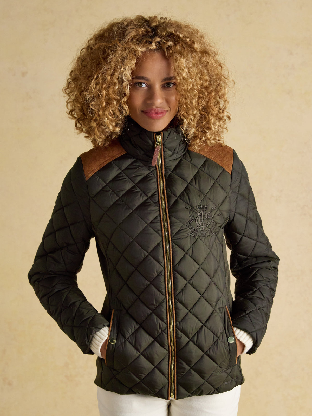 Joules Braemar Luxe Coat - Khaki Green