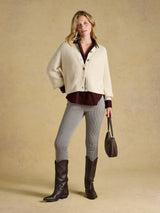 Joules Mia - Brown/Cream Dogtooth