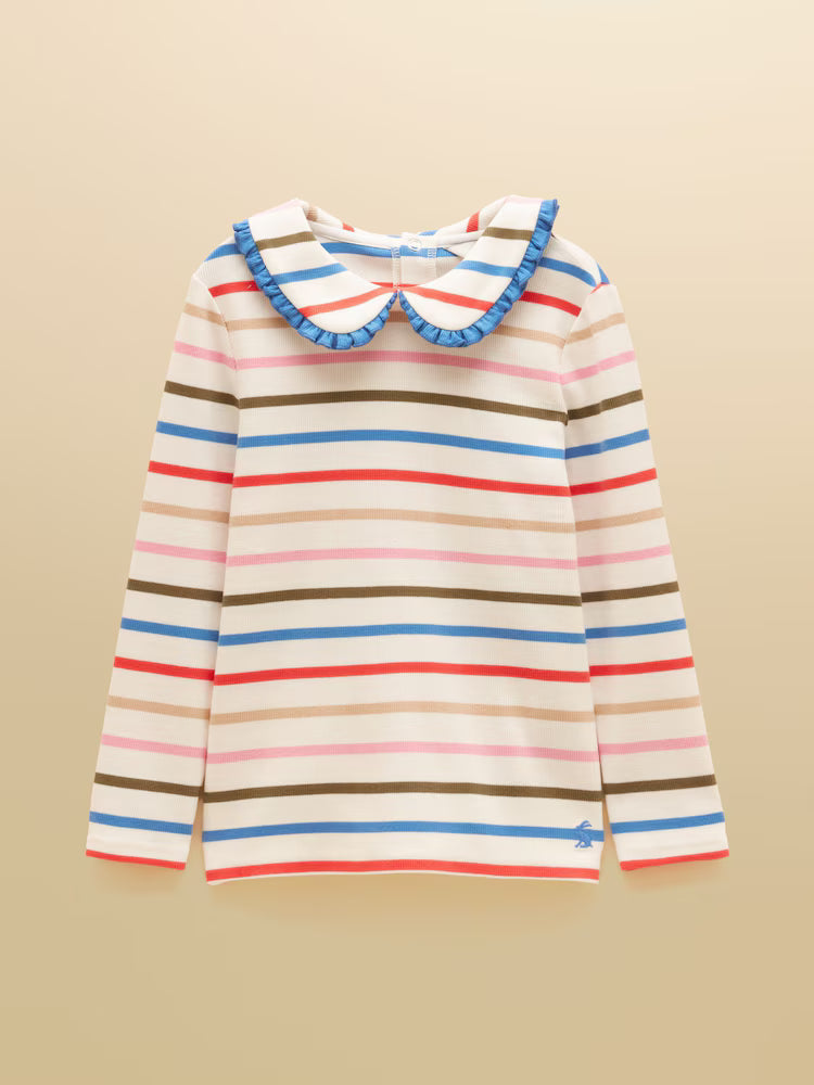 Joules Sophie Collared Top - Multi Stripe