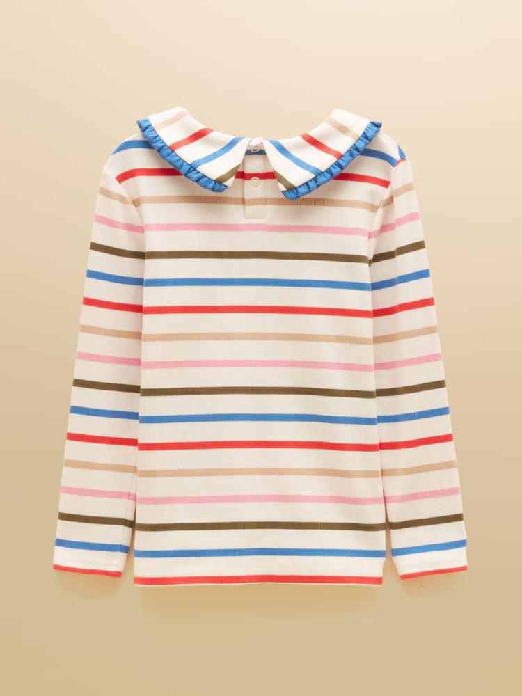 Joules Sophie Collared Top - Multi Stripe