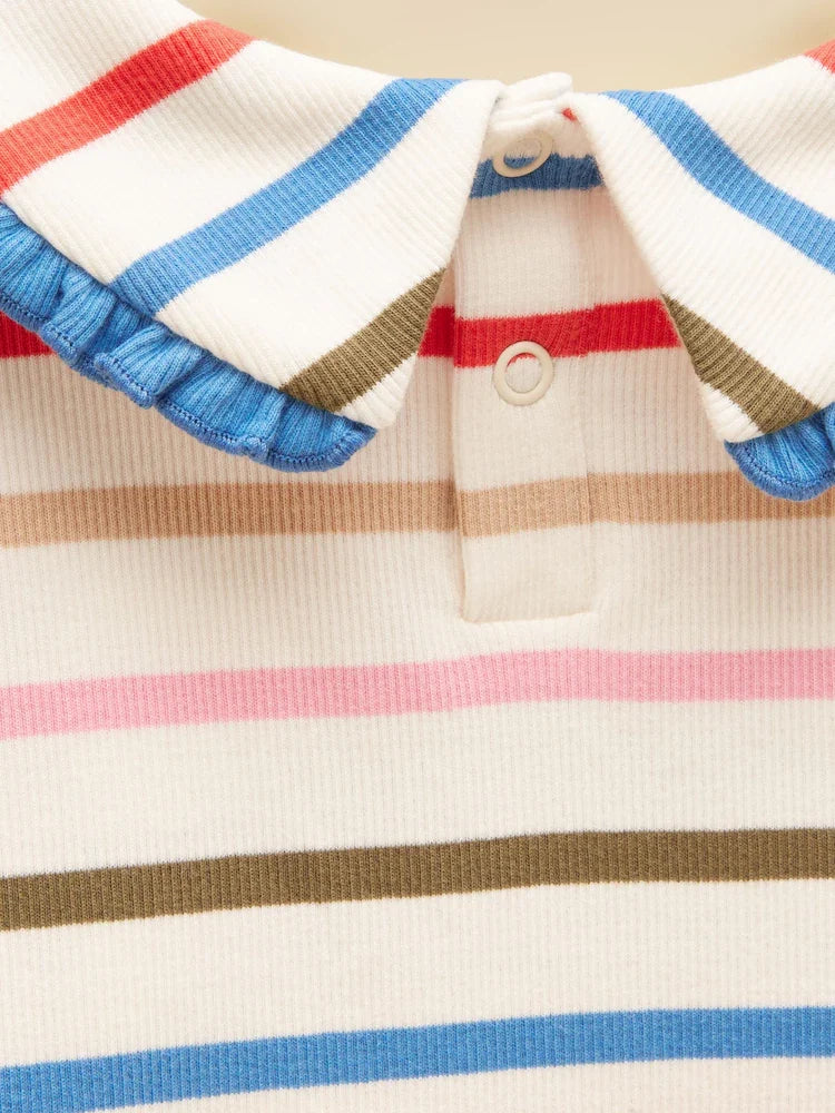 Joules Sophie Collared Top - Multi Stripe