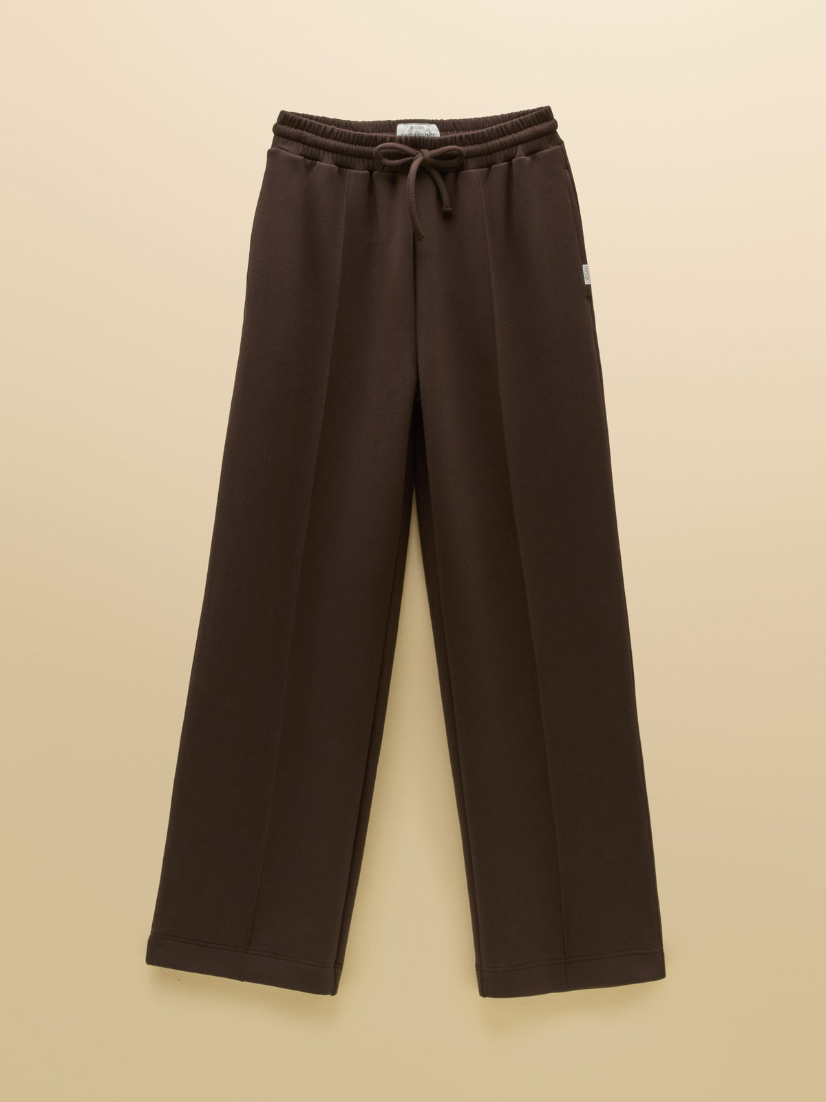 Joules Luxe Club Wide Leg Jogger - Chocolate Brown