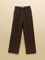 Joules Luxe Club Wide Leg Jogger - Chocolate Brown