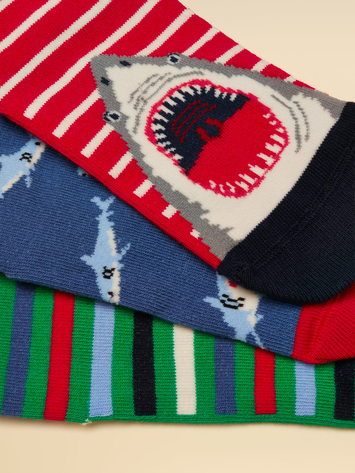 Joules Eat Feet 3PK - Shark