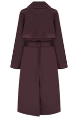 Lighthouse Harper Trench Coat - Damson