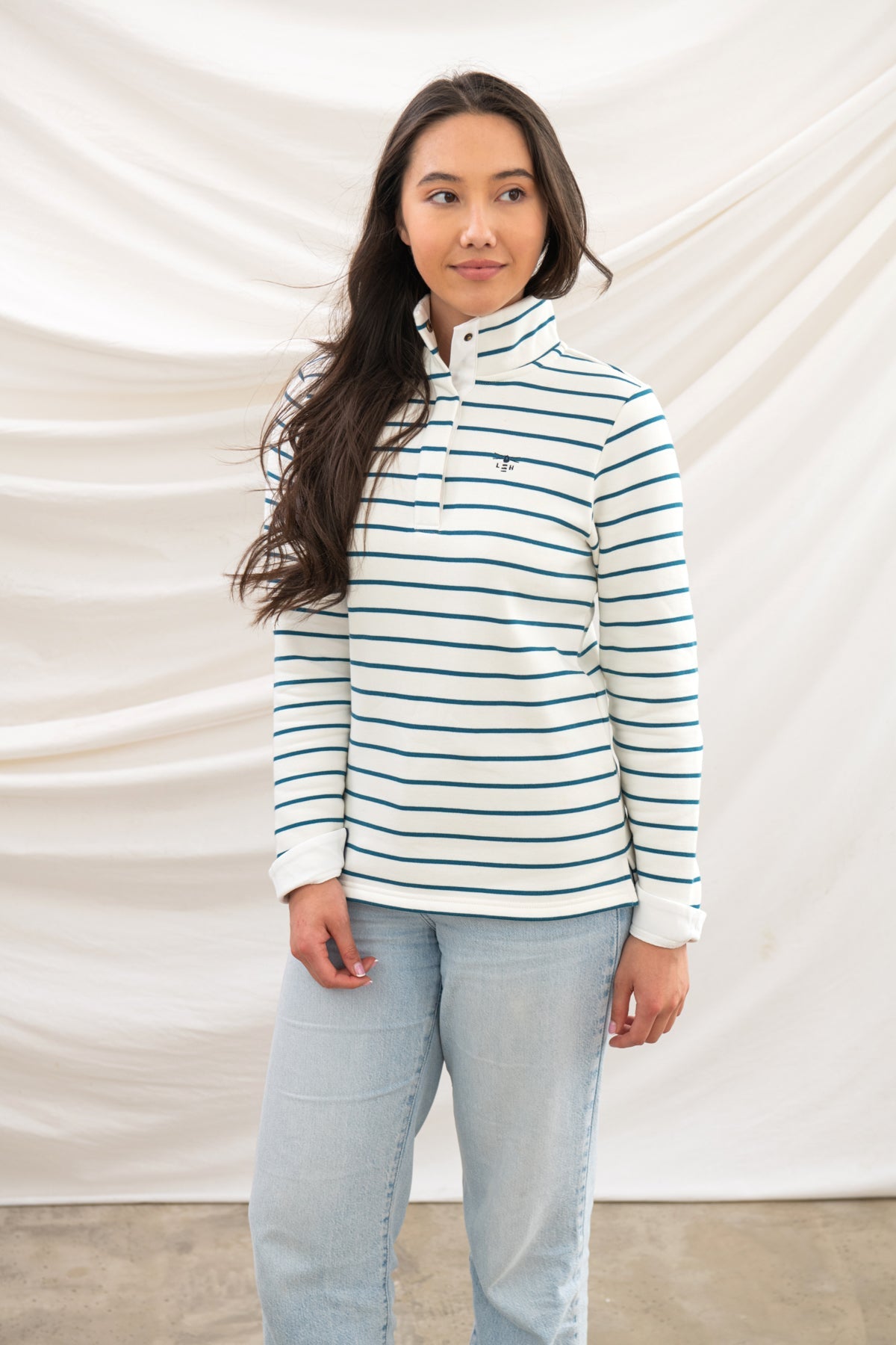 Lighthouse Ladies Haven Jersey - Teal Stripe