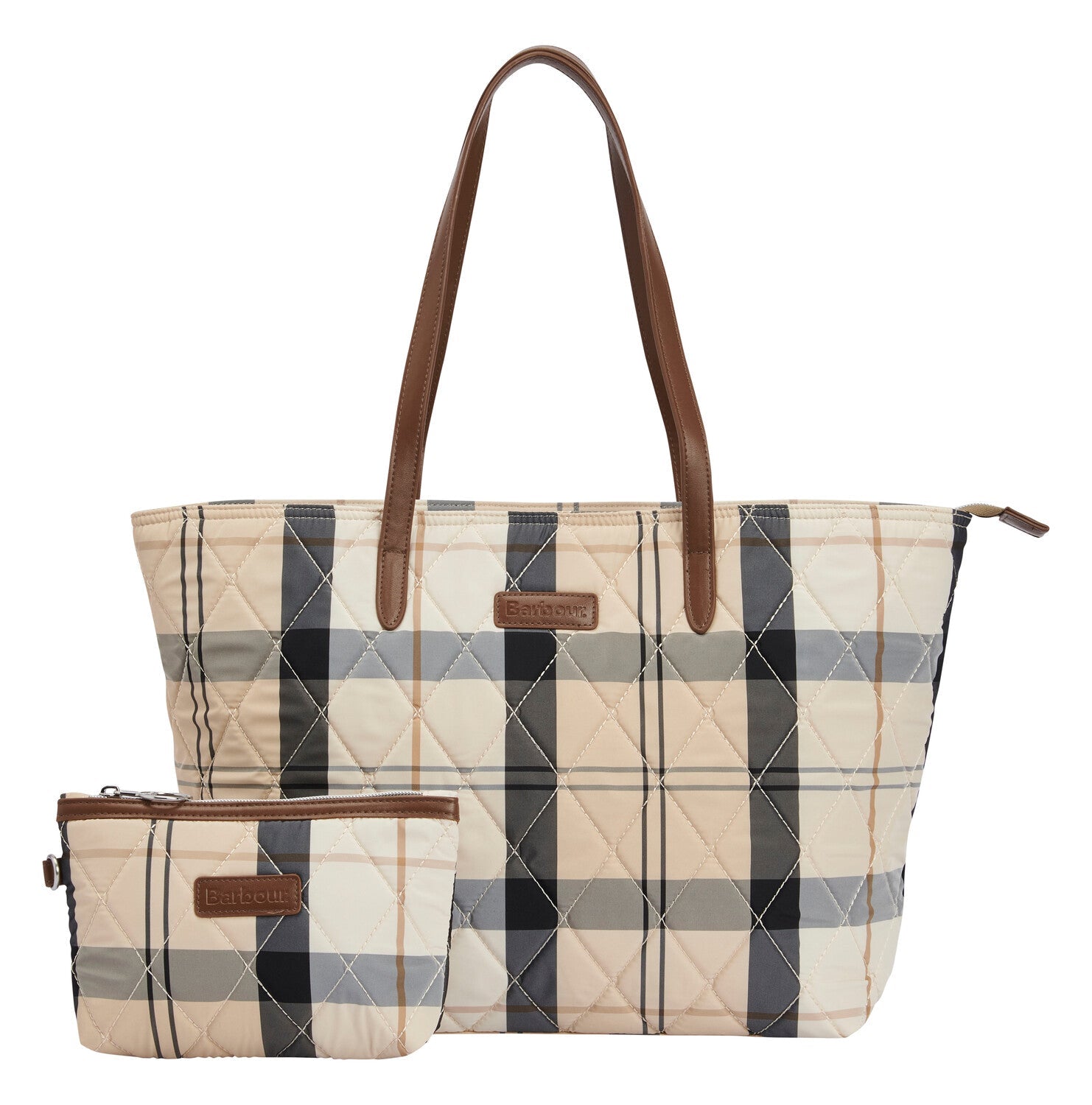 Barbour Wetherham Quilted Tartan Bag Safari Tartan – Armstrong - Main Image