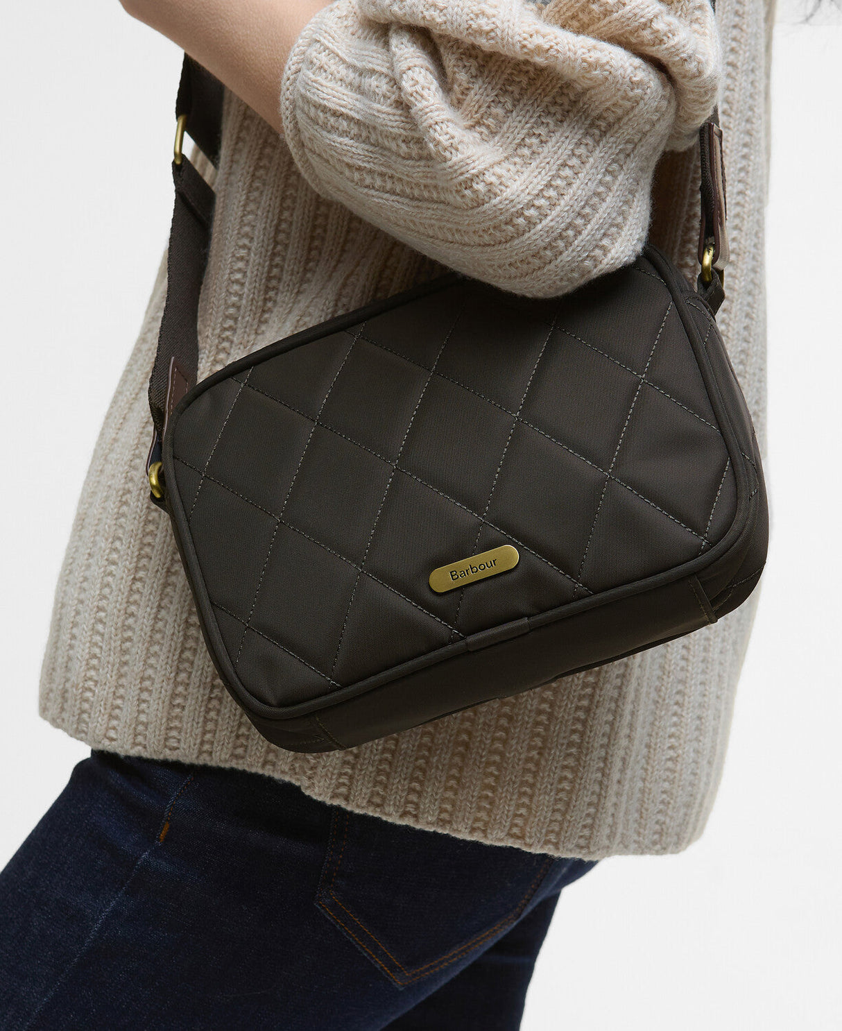 Barbour Quilted Crossbody Bag - Olive