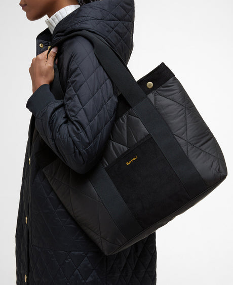 Barbour Healy Tote Bag - Black/Ancient