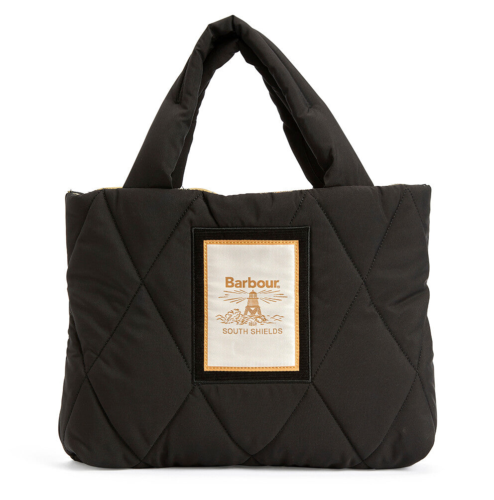 Barbour Mariah Mini Quilted Tote Bag - Black/Ancient