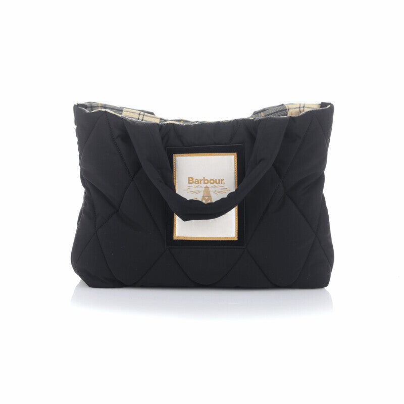 Barbour Mariah Mini Quilted Tote Bag - Black/Ancient